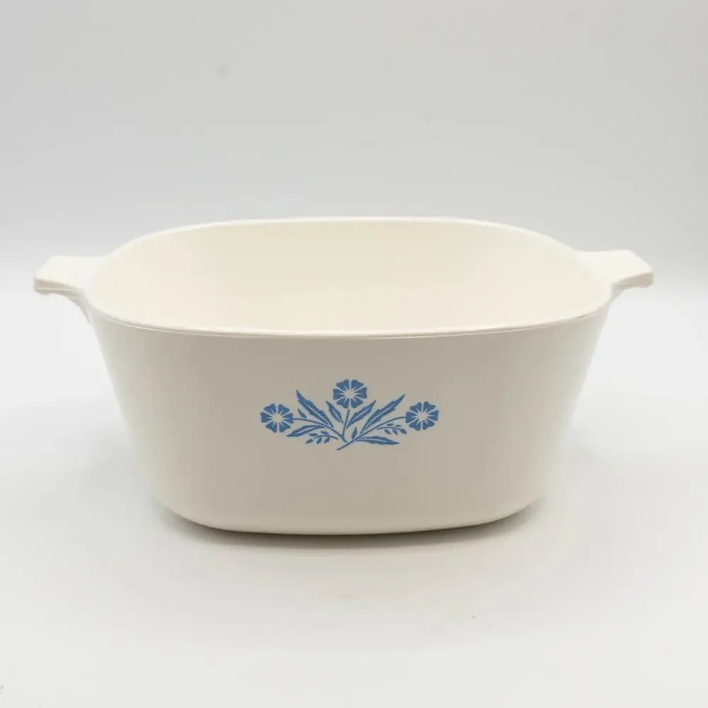 Vintage 1960 Corning Ware Blue Cornflower 2 1/2 Qt Casserole Dish Blue Backstamp